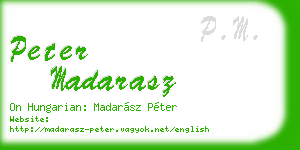 peter madarasz business card